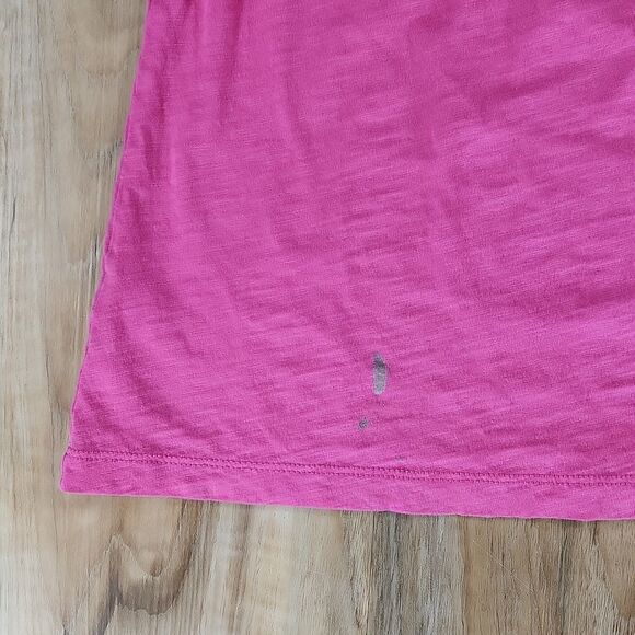 🐞Loft Pink Scoop Neck Short Sleeve Top Medium - Picture 9 of 13